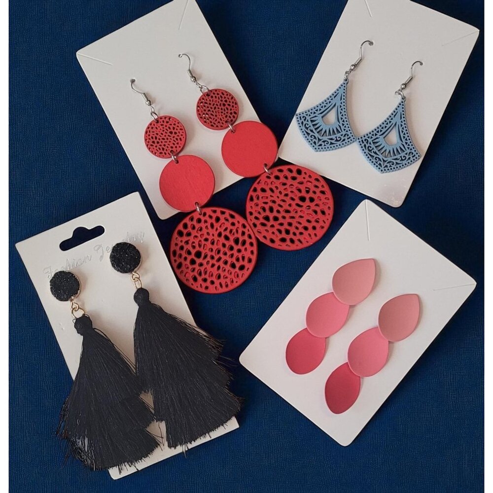 Set Of 4 Pairs of Unique Earrings (SKU#3088)